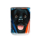 Keramikkrus til kaffe med motiv af sød labradorhvalp