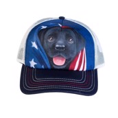 Trucker kasket med sort labrador hvalp