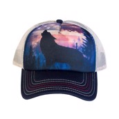 Trucker kasket med patriotisk ulv