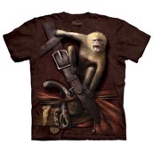 Pirate with Howler Monkey t-shirt