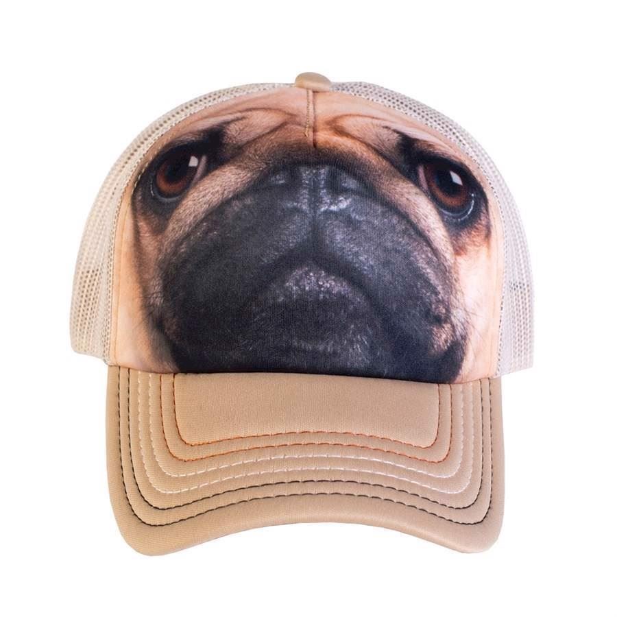 Trucker kasket med en mops