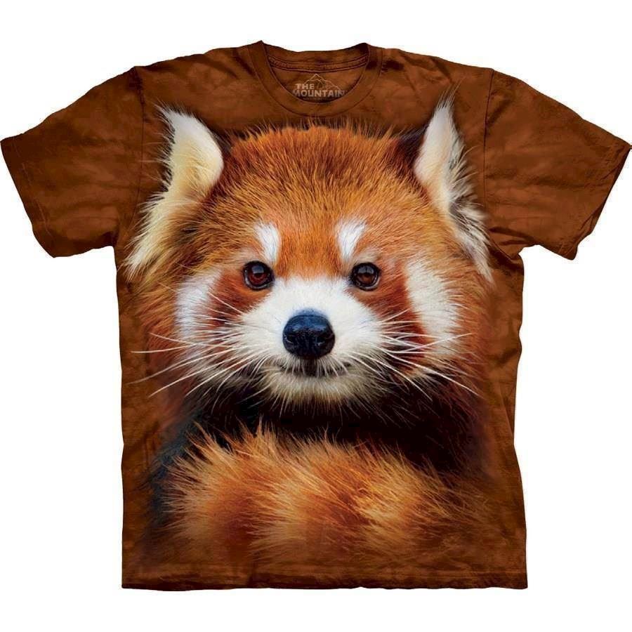 Långiver Velsigne Milepæl T-shirt med rød panda. Sød lille panda i flotte farver.