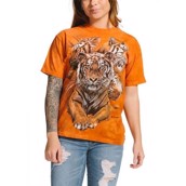 Kortærmet bluse med hvilende tiger