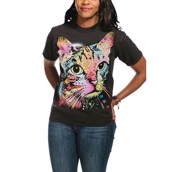 Kortærmet bluse med Russo kat
