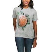 Kortærmet bluse med havskildpadde