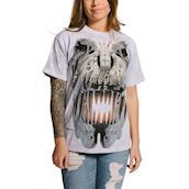 Kortærmet bluse med Tyranosaurus Rex kranie