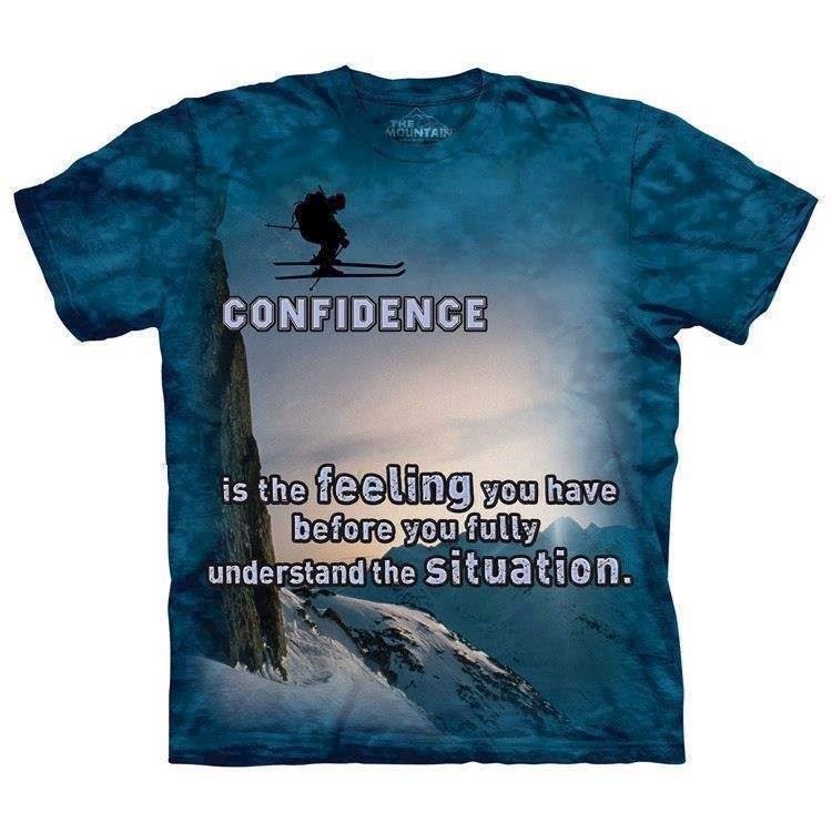 Confidence - T-shirt med ski-motiv fra The Mountain