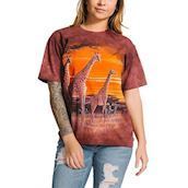 Kortærmet bluse med giraffer