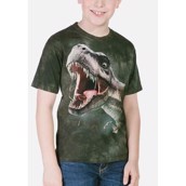 T-shirt til børn med tyranosaurus