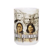 Kaffe- og tekrus med motiv af vores amerikanske forfædre