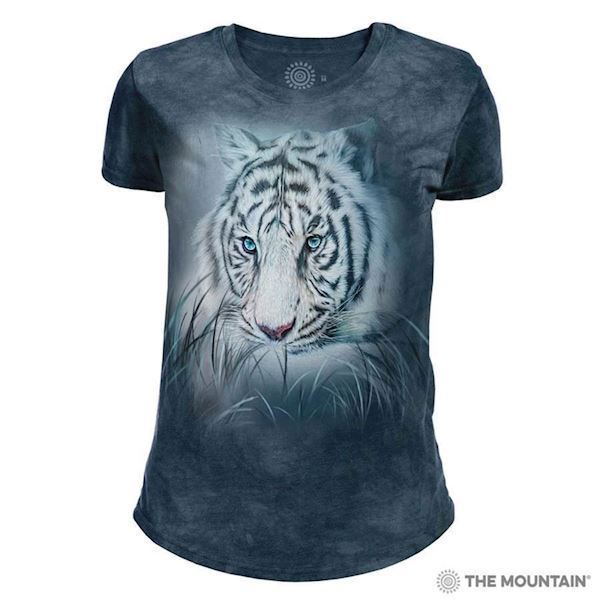 The Mountain Thoughtful White Tiger Tri-Blend T-shirts