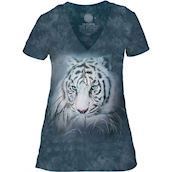 The Mountain Thoughtful White Tiger Tri-Blend T-shirts