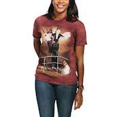 Kortærmet bluse med kattemotiv der er en parodi på filmen Titanic