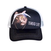 Trucker kasket med humoristisk katte motiv