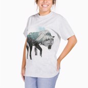 t-shirt med ulv