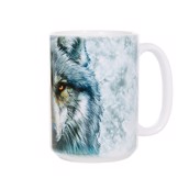 Tekop med print af en ulv