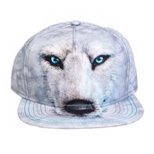 baseball kasket med hvid ulv