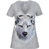 The Mountain White Wolf DJ Tri-Blend T-shirts