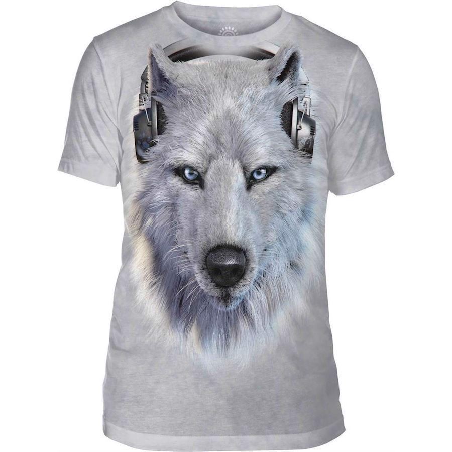 The Mountain White Wolf DJ Triblend Tee 