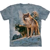 The Mountain T-shirt -  Wolf Couple Sunset