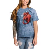 Kortærmet bluse med drageunge motiv