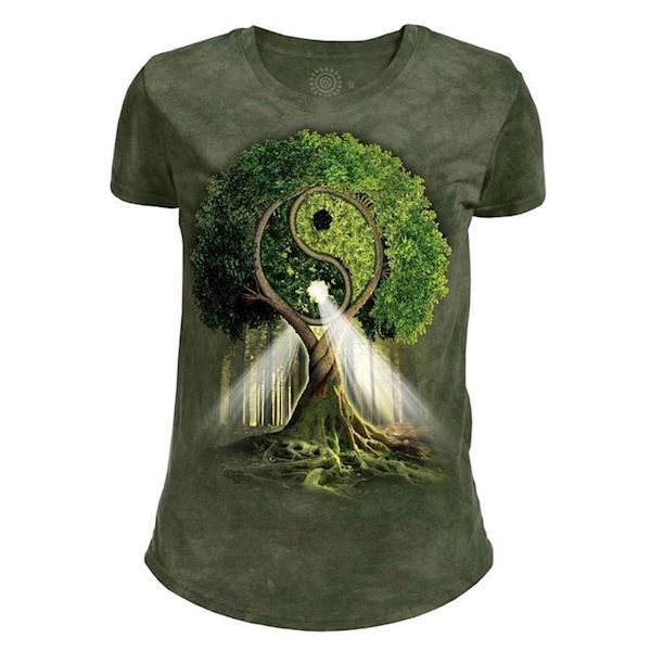 The Mountain Yin Yang Tree Tri-Blend T-shirts